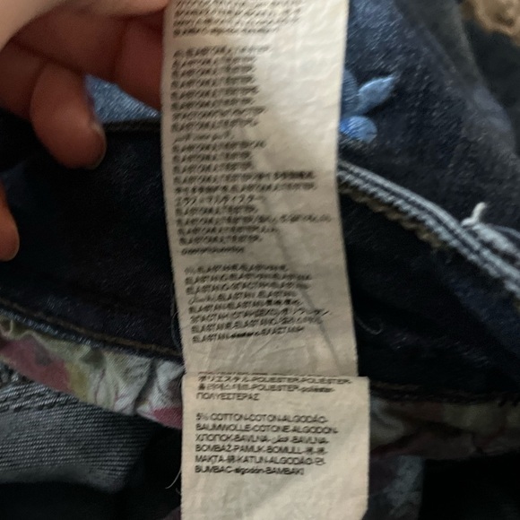 Desigual Exotic Jeans Blue Flower embroidered Y2K Jeans - Picture 10 of 14